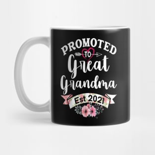 Promoted To Great Grandma est 2021 Mug